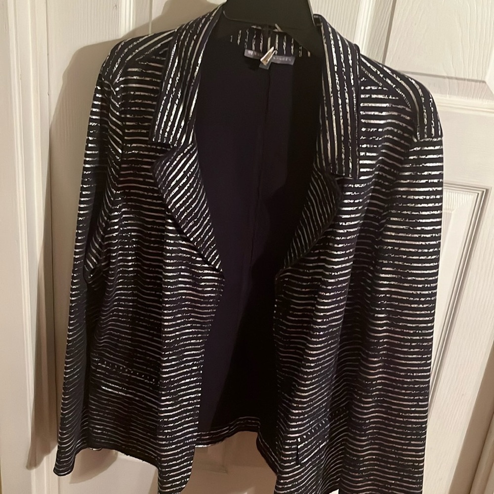 Elliott Lauren Navy blue with silver stripes Blazer